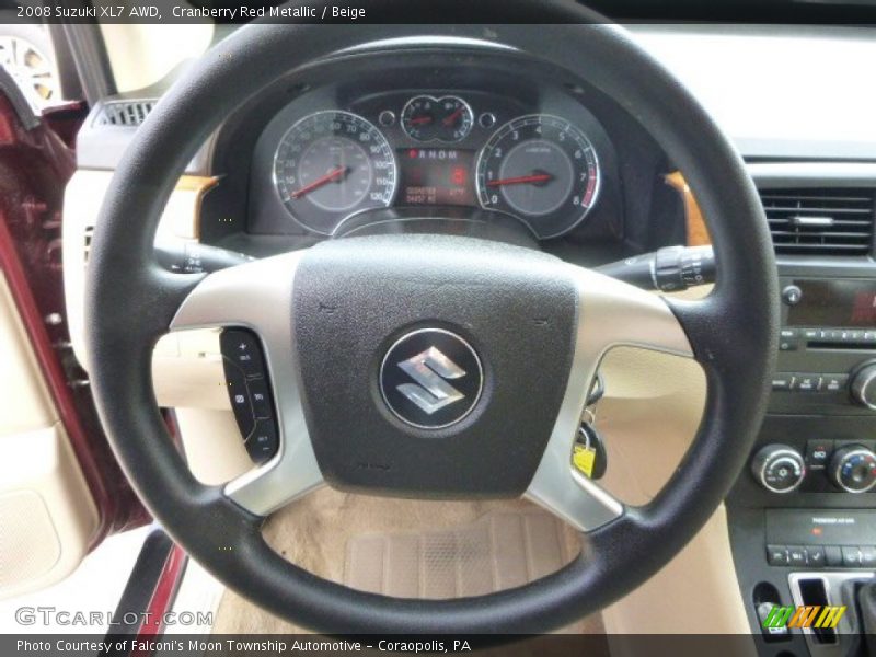 Cranberry Red Metallic / Beige 2008 Suzuki XL7 AWD