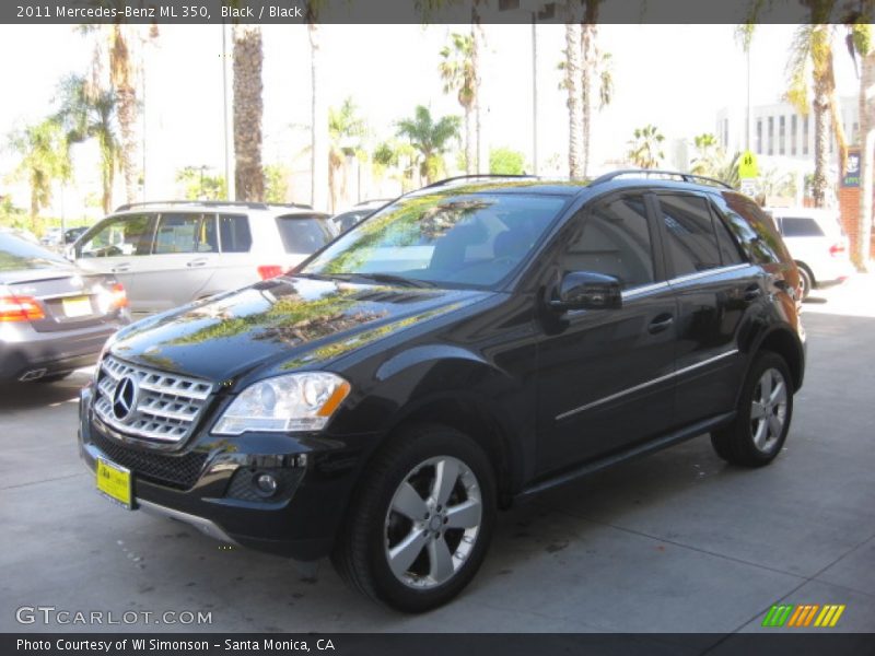 Black / Black 2011 Mercedes-Benz ML 350