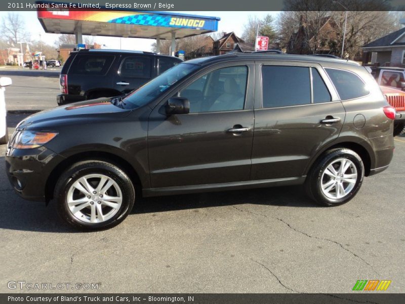 Espresso Brown / Beige 2011 Hyundai Santa Fe Limited