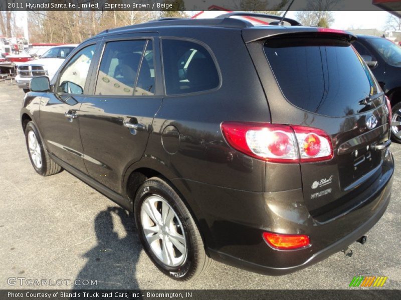 Espresso Brown / Beige 2011 Hyundai Santa Fe Limited