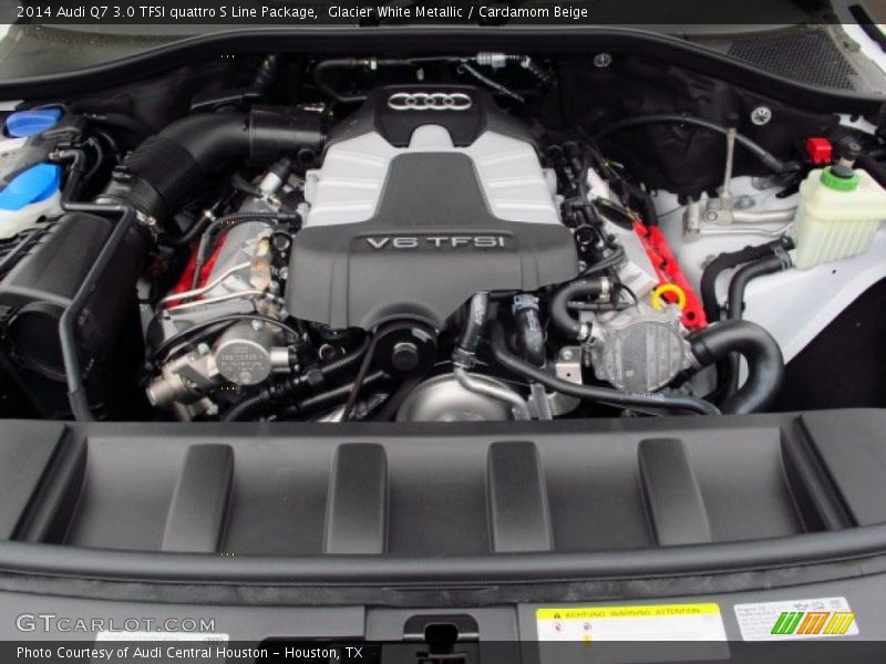 Glacier White Metallic / Cardamom Beige 2014 Audi Q7 3.0 TFSI quattro S Line Package