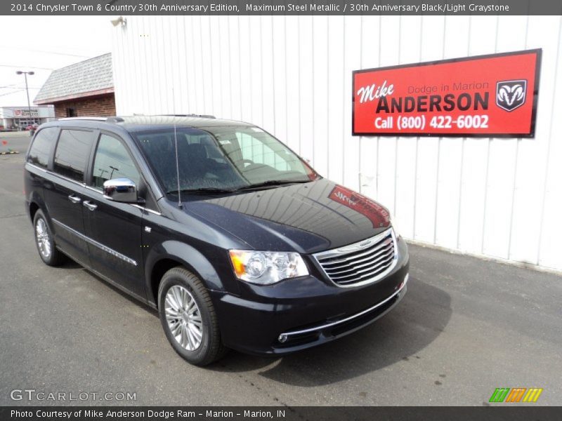 Maximum Steel Metallic / 30th Anniversary Black/Light Graystone 2014 Chrysler Town & Country 30th Anniversary Edition