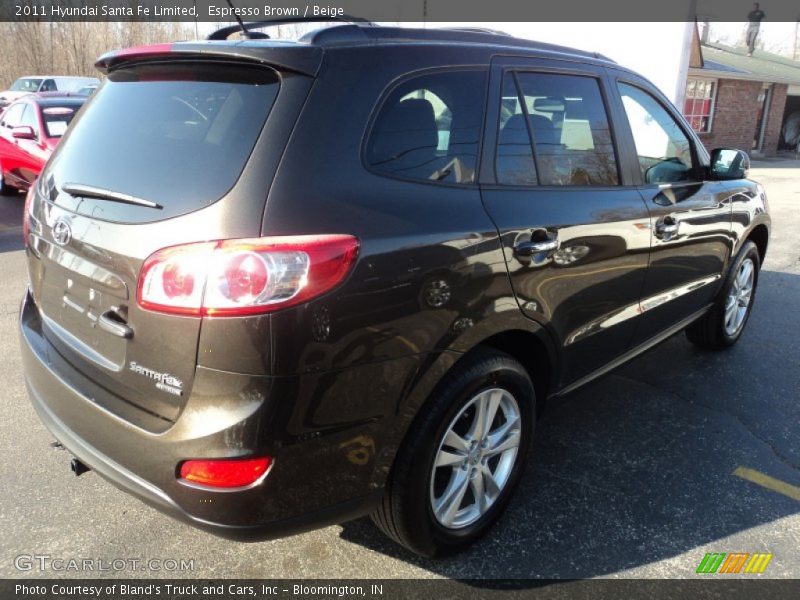 Espresso Brown / Beige 2011 Hyundai Santa Fe Limited