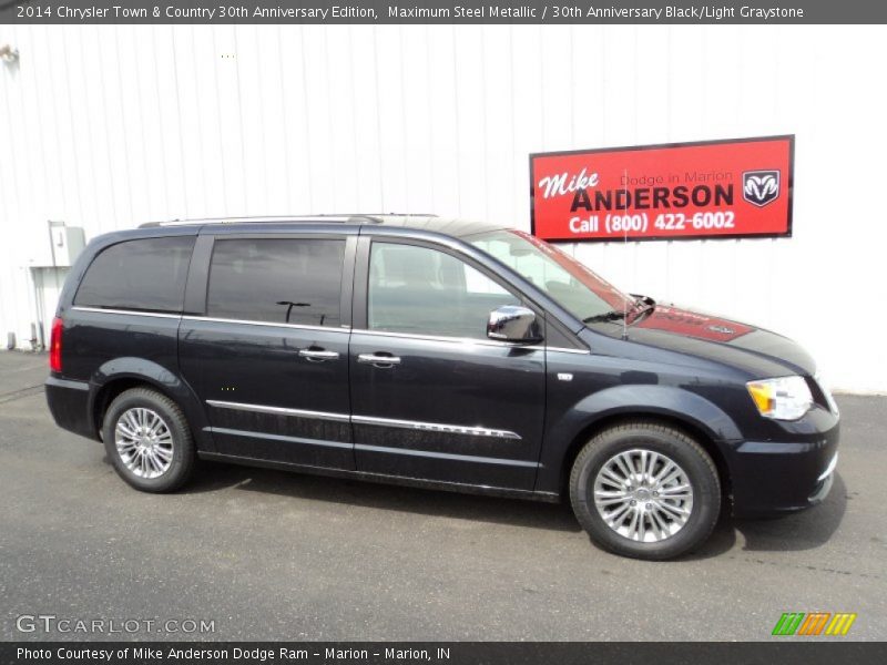 Maximum Steel Metallic / 30th Anniversary Black/Light Graystone 2014 Chrysler Town & Country 30th Anniversary Edition