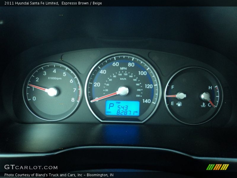 Espresso Brown / Beige 2011 Hyundai Santa Fe Limited