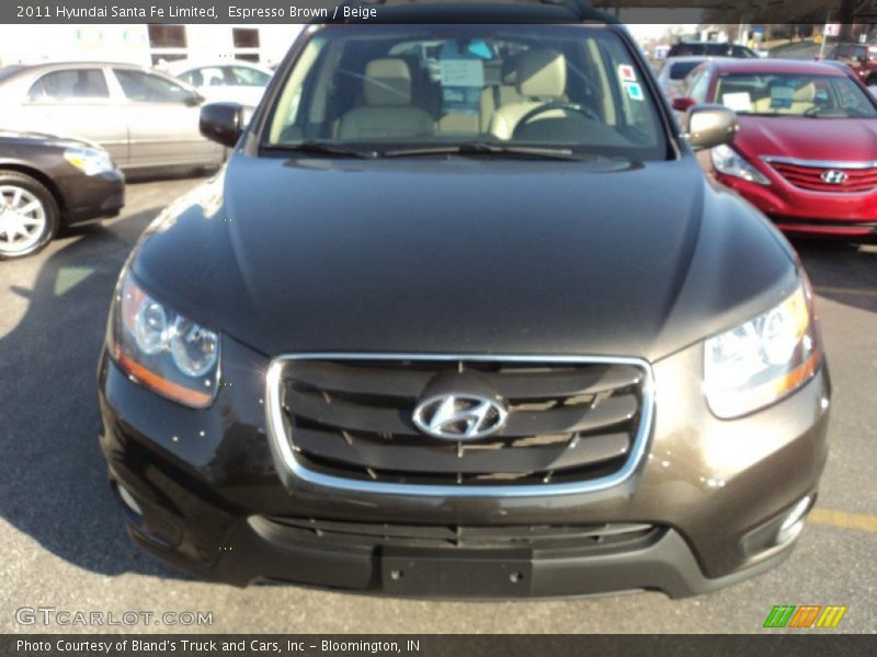 Espresso Brown / Beige 2011 Hyundai Santa Fe Limited