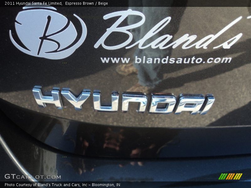 Espresso Brown / Beige 2011 Hyundai Santa Fe Limited