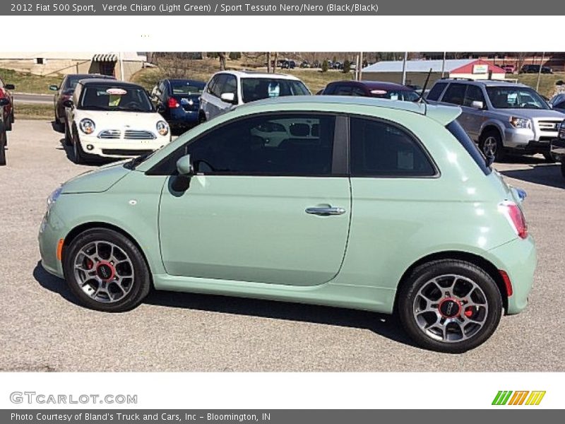 Verde Chiaro (Light Green) / Sport Tessuto Nero/Nero (Black/Black) 2012 Fiat 500 Sport