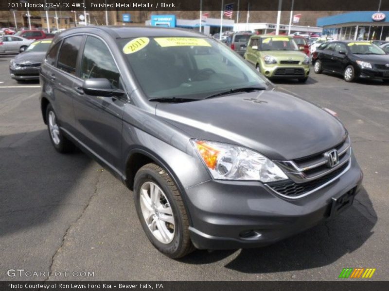 Polished Metal Metallic / Black 2011 Honda CR-V EX 4WD