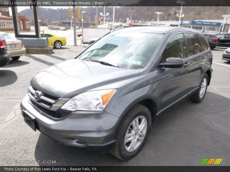 Polished Metal Metallic / Black 2011 Honda CR-V EX 4WD