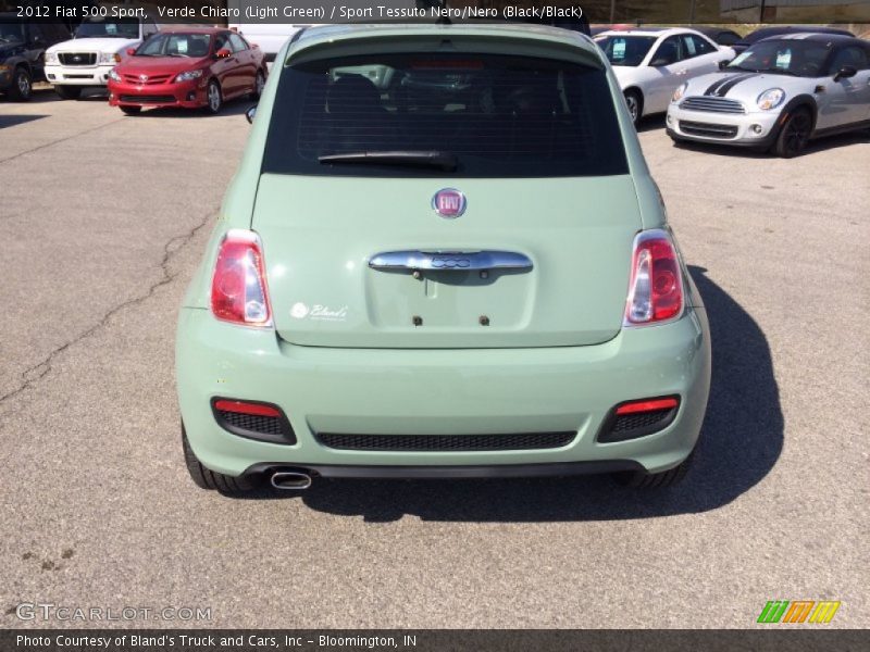 Verde Chiaro (Light Green) / Sport Tessuto Nero/Nero (Black/Black) 2012 Fiat 500 Sport