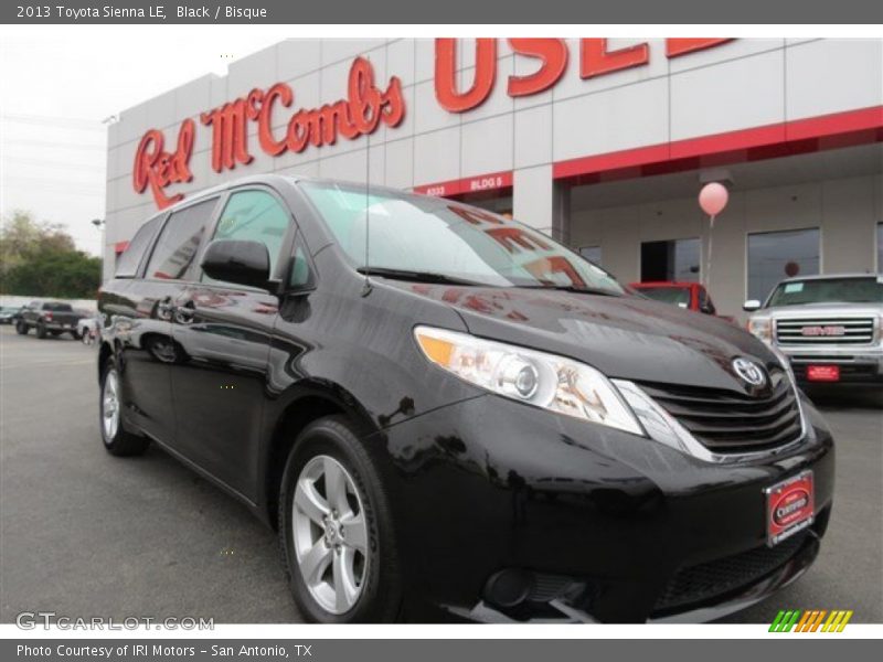 Black / Bisque 2013 Toyota Sienna LE