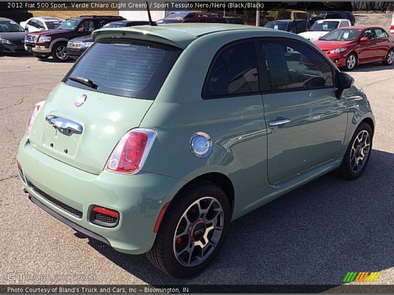 Verde Chiaro (Light Green) / Sport Tessuto Nero/Nero (Black/Black) 2012 Fiat 500 Sport