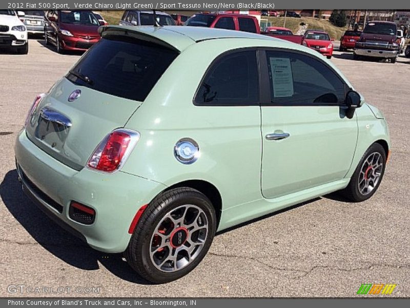 Verde Chiaro (Light Green) / Sport Tessuto Nero/Nero (Black/Black) 2012 Fiat 500 Sport