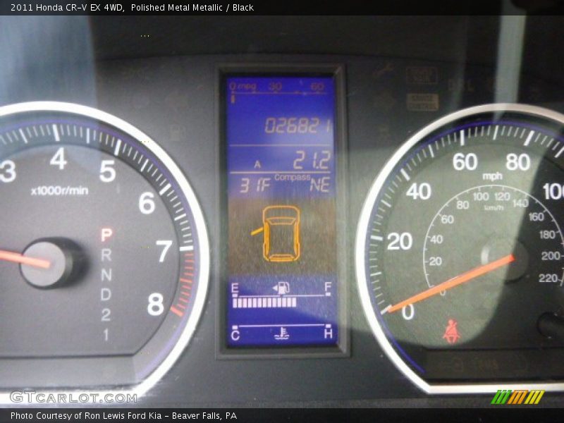 Polished Metal Metallic / Black 2011 Honda CR-V EX 4WD