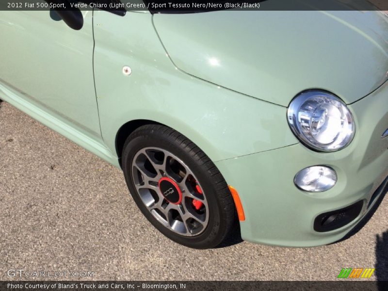 Verde Chiaro (Light Green) / Sport Tessuto Nero/Nero (Black/Black) 2012 Fiat 500 Sport