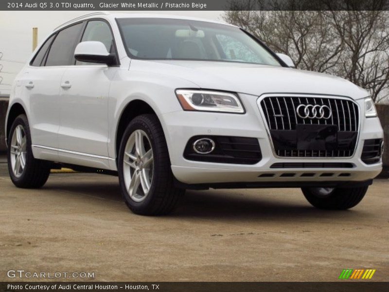 Glacier White Metallic / Pistachio Beige 2014 Audi Q5 3.0 TDI quattro