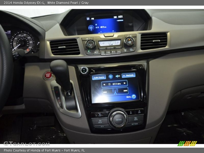 White Diamond Pearl / Gray 2014 Honda Odyssey EX-L