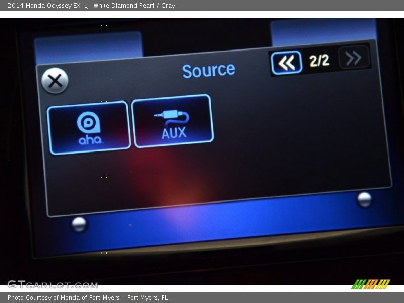White Diamond Pearl / Gray 2014 Honda Odyssey EX-L