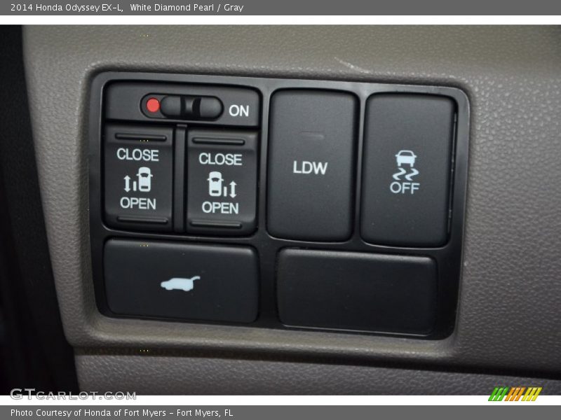 White Diamond Pearl / Gray 2014 Honda Odyssey EX-L