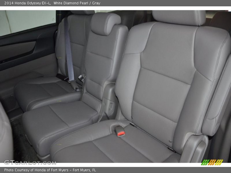 White Diamond Pearl / Gray 2014 Honda Odyssey EX-L