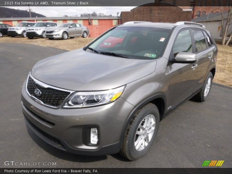 Titanium Silver / Black 2015 Kia Sorento LX AWD