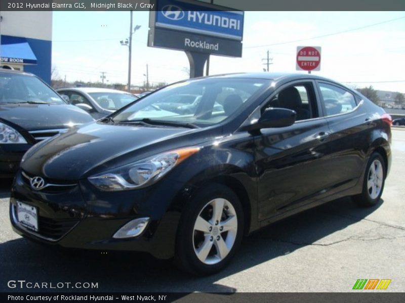 Midnight Black / Gray 2012 Hyundai Elantra GLS