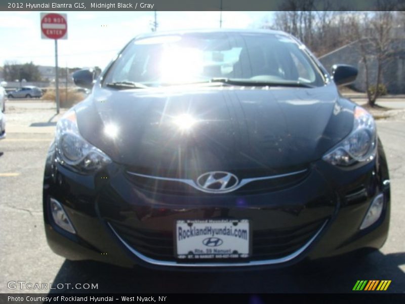 Midnight Black / Gray 2012 Hyundai Elantra GLS