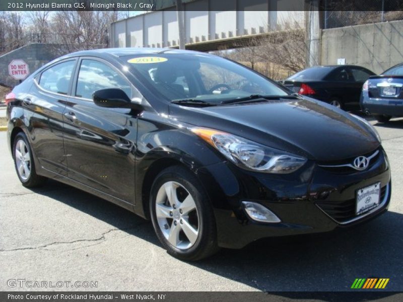 Midnight Black / Gray 2012 Hyundai Elantra GLS