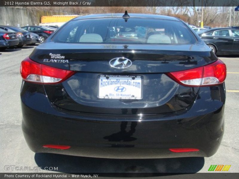Midnight Black / Gray 2012 Hyundai Elantra GLS