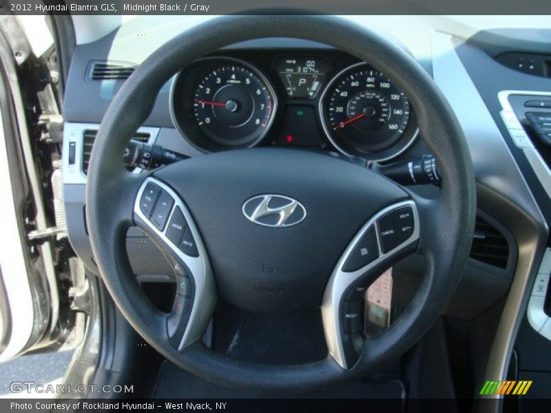 Midnight Black / Gray 2012 Hyundai Elantra GLS