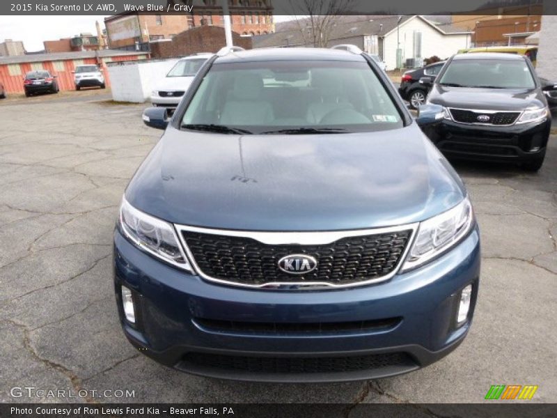 Wave Blue / Gray 2015 Kia Sorento LX AWD