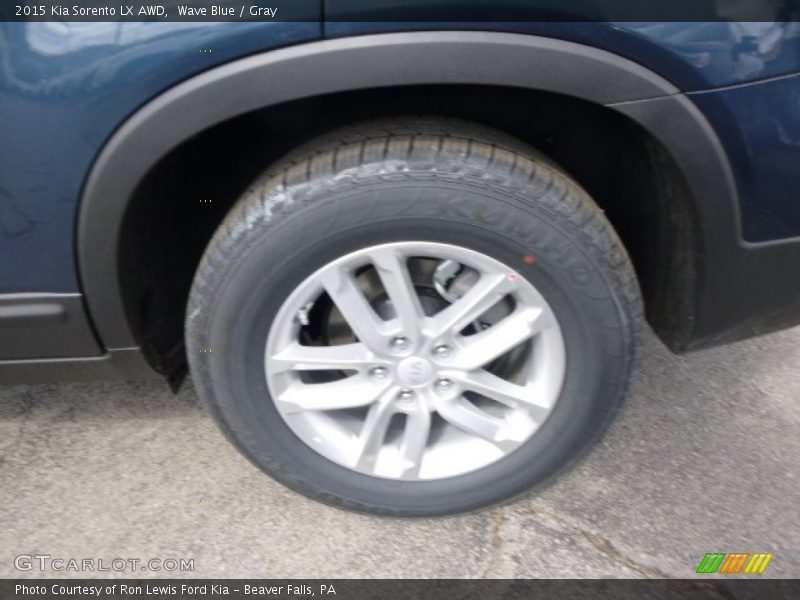 Wave Blue / Gray 2015 Kia Sorento LX AWD