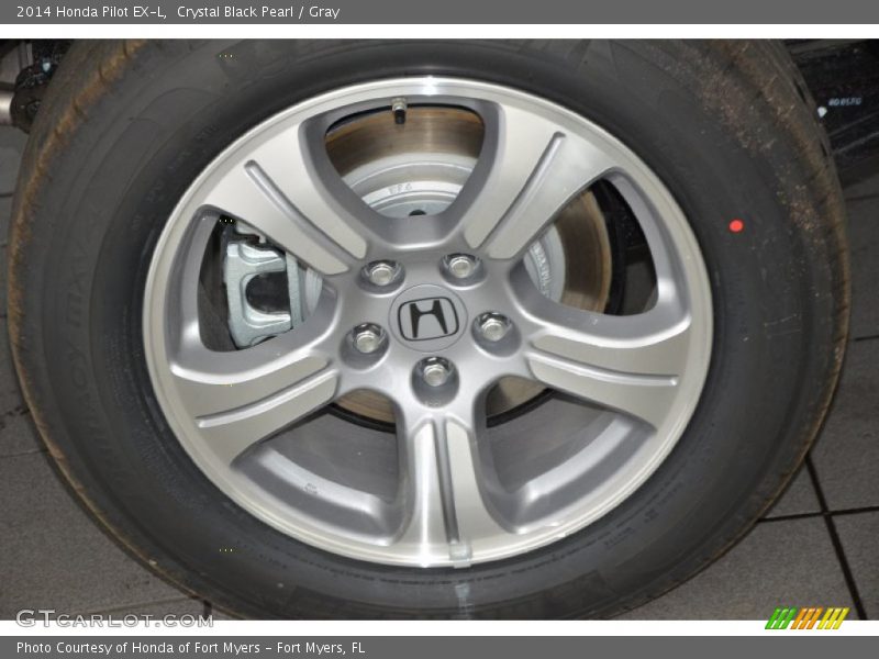 Crystal Black Pearl / Gray 2014 Honda Pilot EX-L