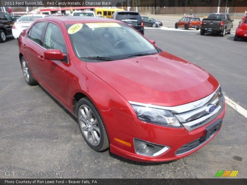 Red Candy Metallic / Charcoal Black 2011 Ford Fusion SEL