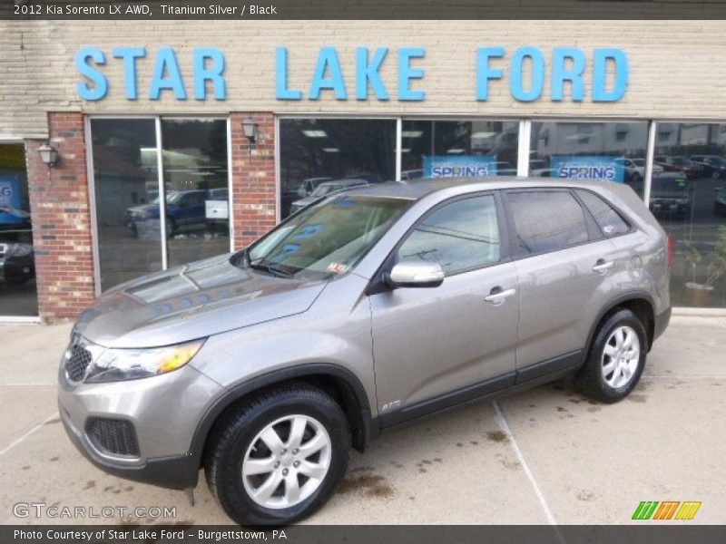 Titanium Silver / Black 2012 Kia Sorento LX AWD