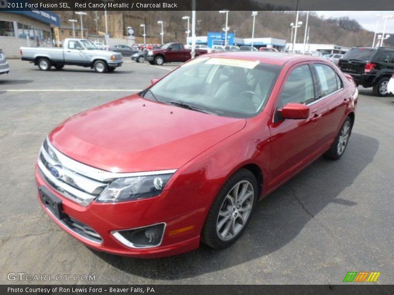 Red Candy Metallic / Charcoal Black 2011 Ford Fusion SEL