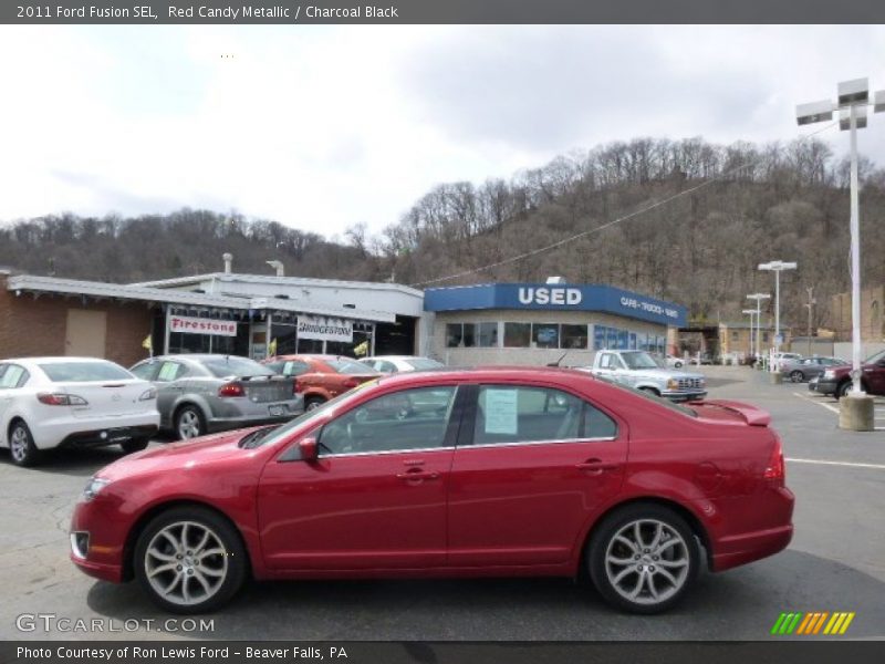 Red Candy Metallic / Charcoal Black 2011 Ford Fusion SEL