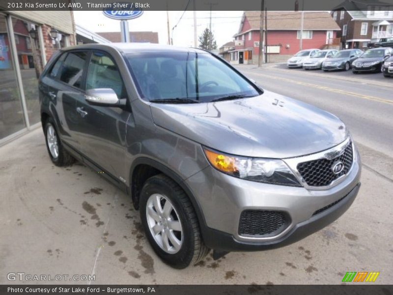 Titanium Silver / Black 2012 Kia Sorento LX AWD