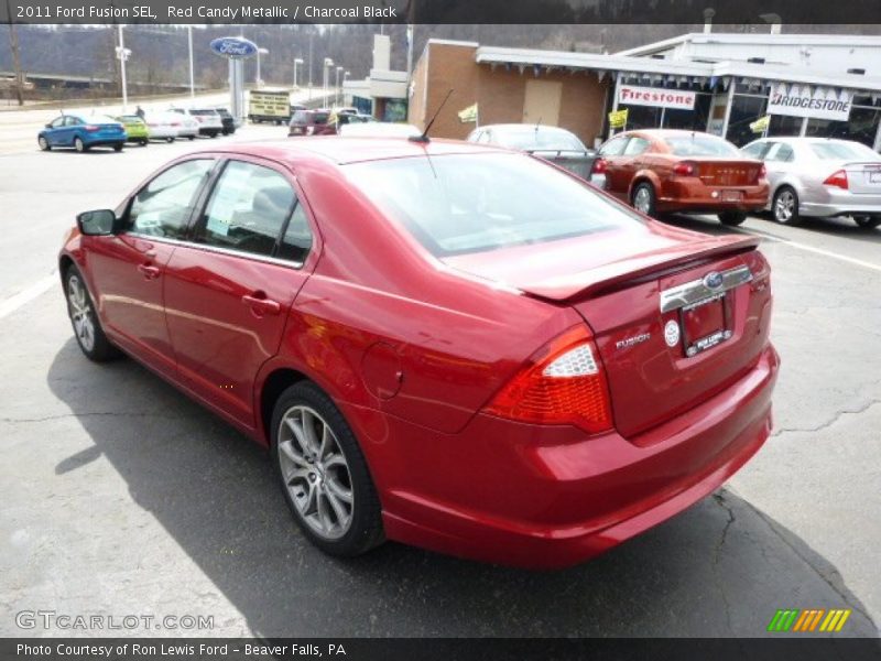 Red Candy Metallic / Charcoal Black 2011 Ford Fusion SEL