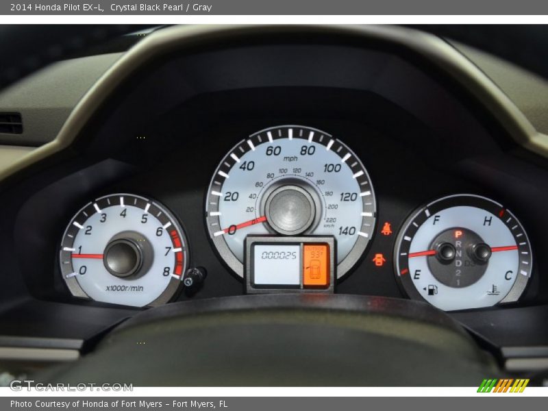 Crystal Black Pearl / Gray 2014 Honda Pilot EX-L