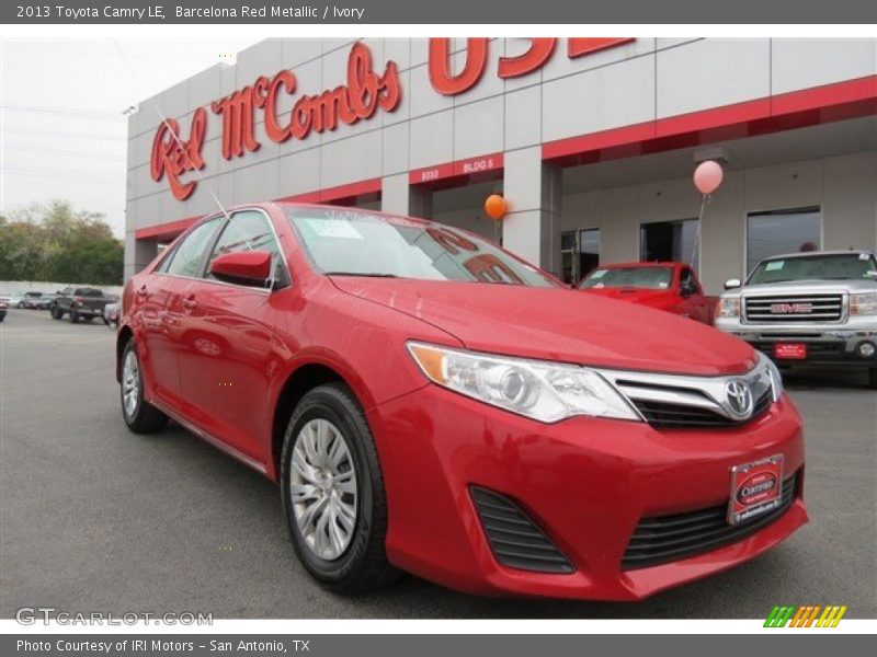 Barcelona Red Metallic / Ivory 2013 Toyota Camry LE