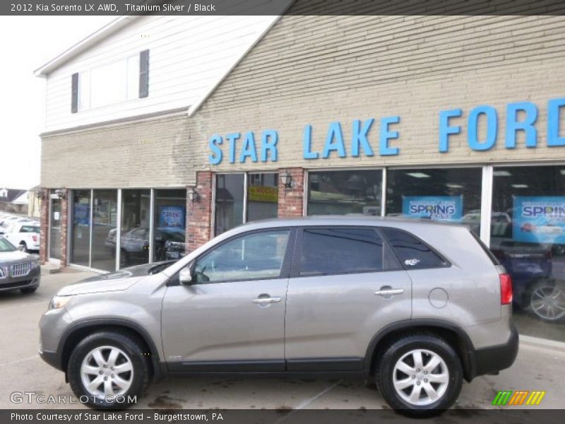 Titanium Silver / Black 2012 Kia Sorento LX AWD
