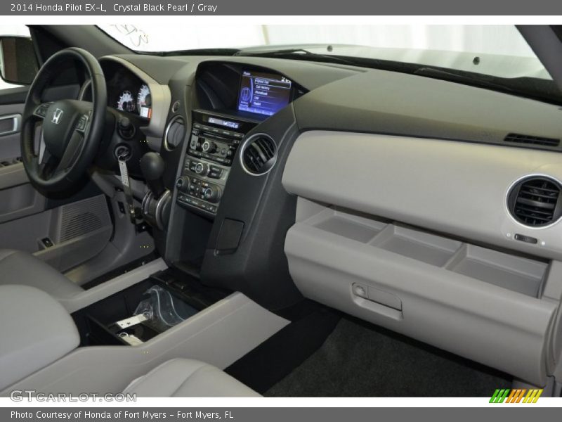 Crystal Black Pearl / Gray 2014 Honda Pilot EX-L