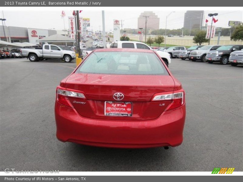 Barcelona Red Metallic / Ivory 2013 Toyota Camry LE