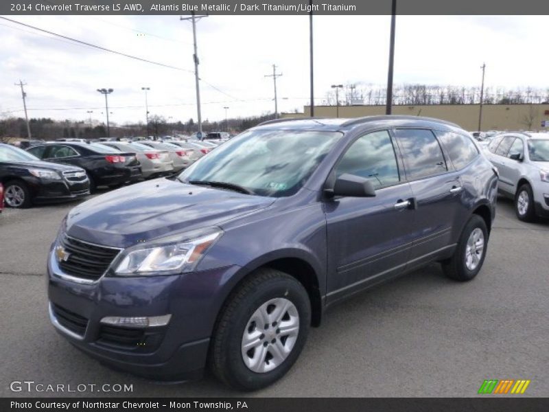 Atlantis Blue Metallic / Dark Titanium/Light Titanium 2014 Chevrolet Traverse LS AWD
