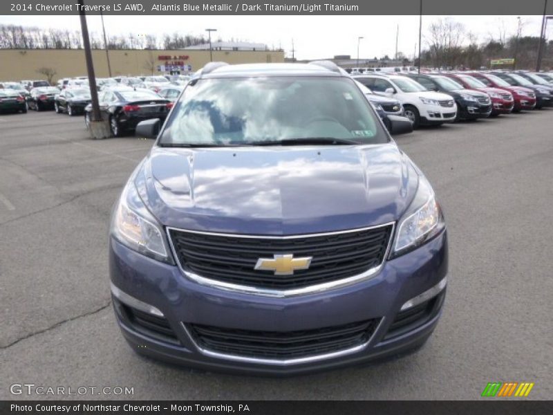 Atlantis Blue Metallic / Dark Titanium/Light Titanium 2014 Chevrolet Traverse LS AWD