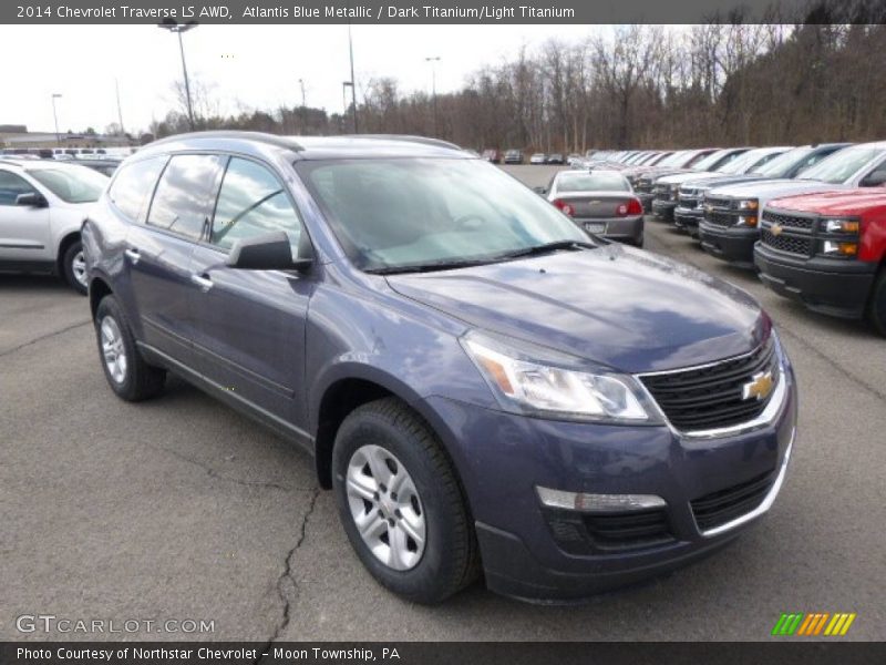 Atlantis Blue Metallic / Dark Titanium/Light Titanium 2014 Chevrolet Traverse LS AWD
