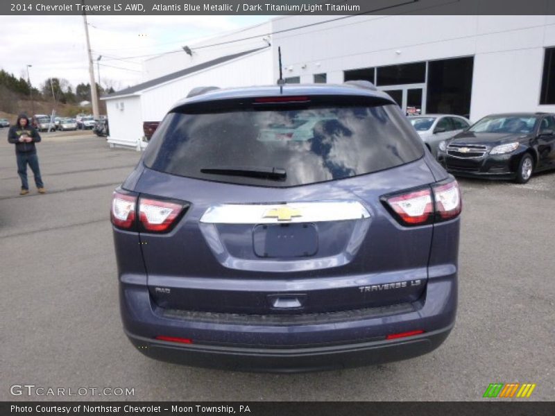 Atlantis Blue Metallic / Dark Titanium/Light Titanium 2014 Chevrolet Traverse LS AWD