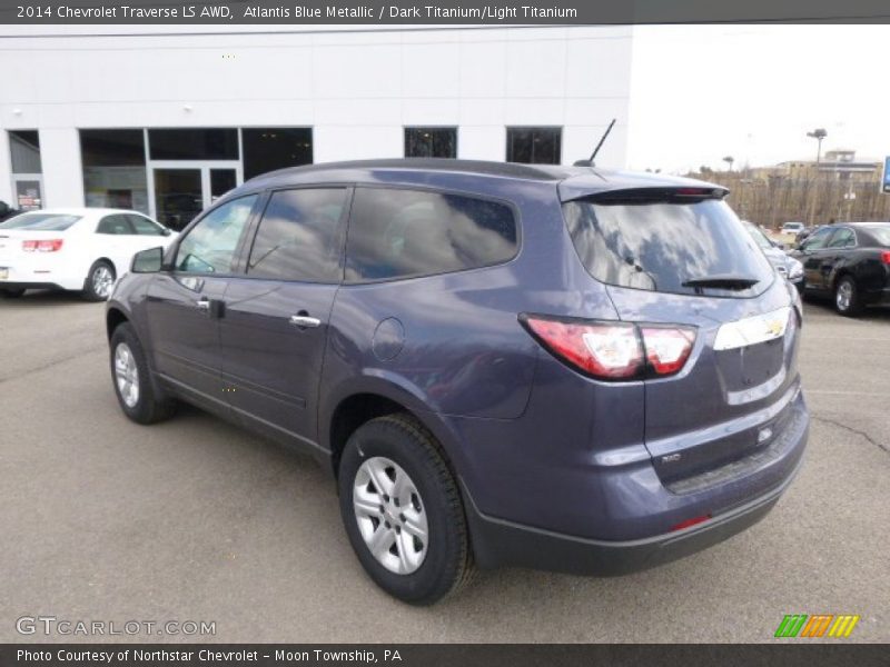 Atlantis Blue Metallic / Dark Titanium/Light Titanium 2014 Chevrolet Traverse LS AWD